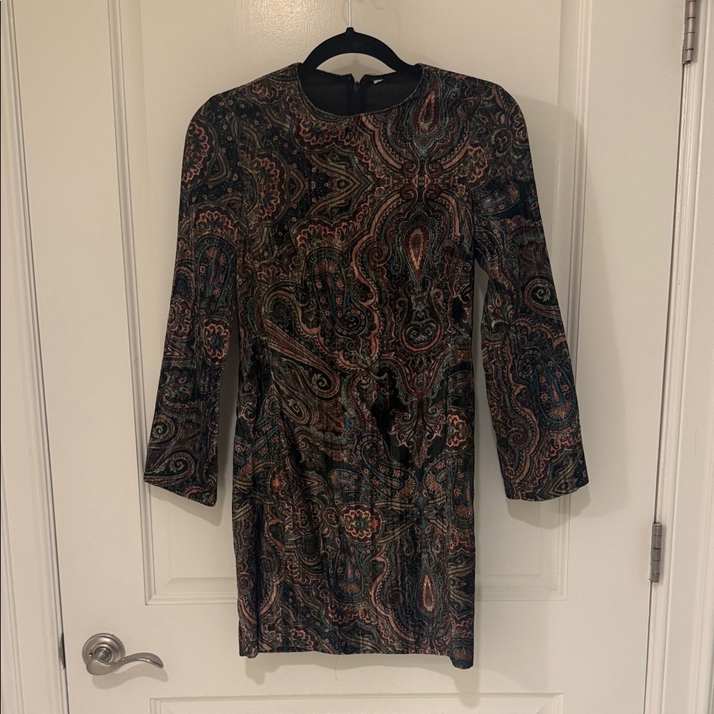 Vintage Velvet Paisley Dress